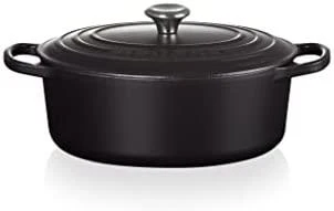 Le Creuset „Signature“ ovalus troškintuvas, 29 cm, juodas