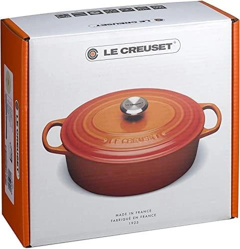 Le Creuset Puodas Signature ovalus 29 cm orkaitės raudonas