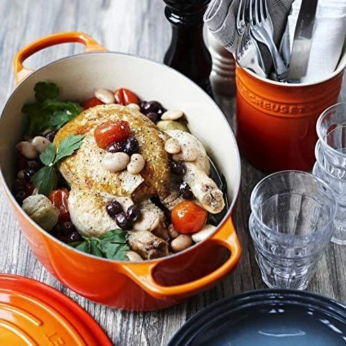 Le Creuset Puodas Signature ovalus 29 cm orkaitės raudonas