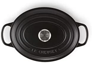Le Creuset „Signature“ ovalus troškintuvas, 29 cm, juodas
