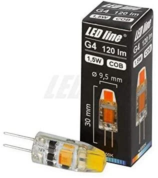 Lemputė LED G4 12V AC/DC 1.5W 120lm 200lm šaltai balta 6000K, LED line