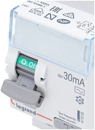 Legrand liekamosios srovės grandinės pertraukiklis 2P 40A 0,03A tipas AC P302 DX3 411505