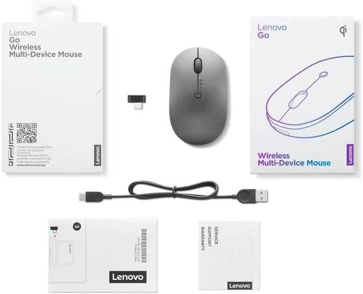 Lenovo | Go Wireless Multi-Device Pelė | Wireless | Juodas