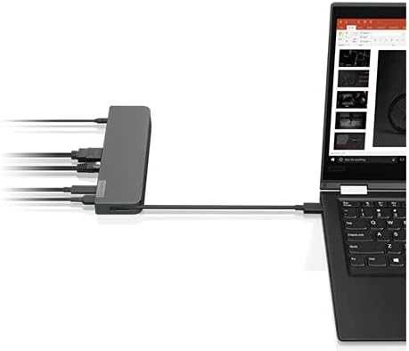 Terminal sieciowy Lenovo Lenovo 40AU0065UK doko stotelė Przewodowa USB 3.2 Gen 1 (3.1 Gen 1) Type-C Juodas