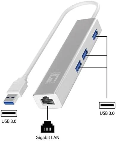 LevelOne USB šakotuvas su RJ-45 ir 3xUSB-A jungtimis