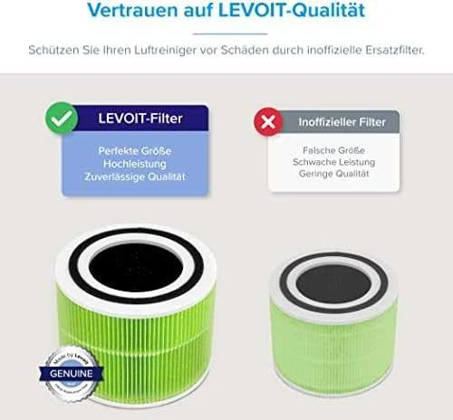 Levoit Core300-RF-MB – filtrų bakterijos ir virusinės pro Core300S ir Core300