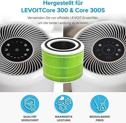 Levoit Core300-RF-MB – filtrų bakterijos ir virusinės pro Core300S ir Core300
