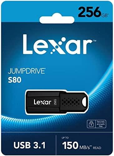 Lexar | USB atmintinė | JumpDrive S80 | 256 GB | USB A tipo | Juodas