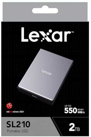 Kietasis diskas Lexar | Portable SSD | SL210 | 2000 GB | Solid-state drive sąsaja USB 3.1 Type-C | Skaitymo greitis 550 MB/s