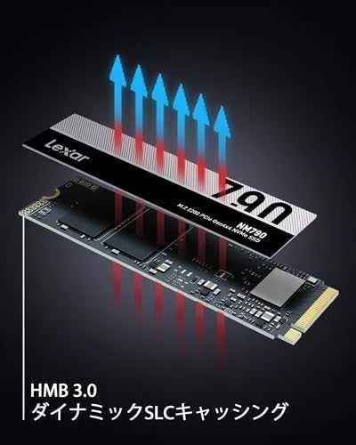 Lexar | SSD | NM790 | 1000 GB | SSD form factor M.2 2280 | Solid-state drive sąsaja M.2 NVMe | Skaitymo greitis 7400 MB/s | Rašymo greitis 6500 MB/s