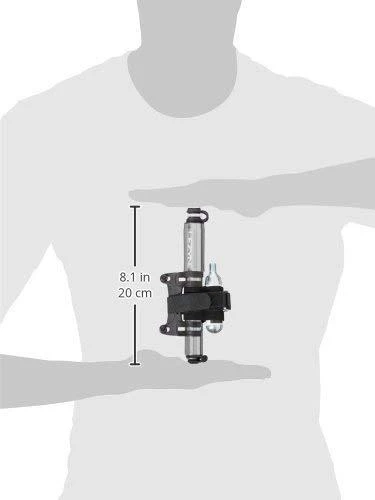 Lezyne rankinio siurblio slėgio pavara CFH HP 120psi metalinė CO2 žarna + 1x dujų kasetė 16g grafitas (LZN-1-C2-PRCFH-V219)