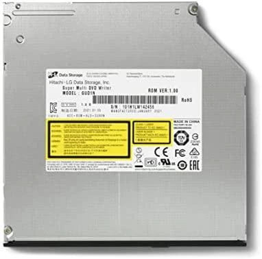 Hitachi Lg H.L duomenų saugykla 9,5 mm plonas DVD-rašytuvas GUD0N vidinis, sąsaja SATA, DVD±RW, CD skaitymo greitis 24 x, CD įrašymo greitis 24 x, Juodas