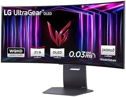 LG | Curved gaming monitorius | 34GS95QE-B | 34 " | OLED | Ultra-WQHD | 21:9 | 240 Hz | 0.03 ms | 3440 x 1440 pikselių | 275 cd/m² | HDMI jungtys quantity 1 | Juodas | Garantija 24 mėn.