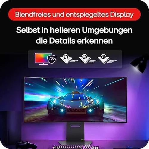 LG | Curved gaming monitorius | 34GS95QE-B | 34 " | OLED | Ultra-WQHD | 21:9 | 240 Hz | 0.03 ms | 3440 x 1440 pikselių | 275 cd/m² | HDMI jungtys quantity 1 | Juodas | Garantija 24 mėn.