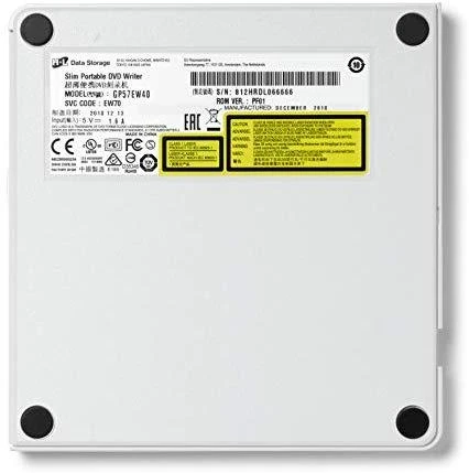 LG H.L duomenų saugykla | Itin plonas nešiojamasis DVD rašiklis | GP57EW40 | Sąsaja USB 2.0 | DVD±R/RW | CD skaitymo greitis 24 x | CD įrašymo greitis 24 x | Baltas | Stalinis kompiuteris / Nešiojamasis kompiuteris