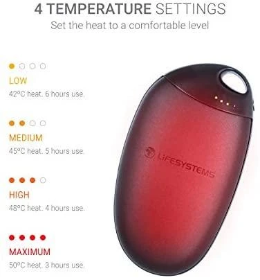 Įkraunamas rankų šildytuvas su įkroviklio funkcija Lifesystems Rechargeable Hand Warmer - Juoda