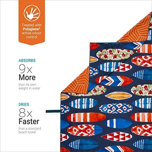 Kelioninis rankšluostis Lifeventure Soft Fibre Recycled Surfboards - Giant