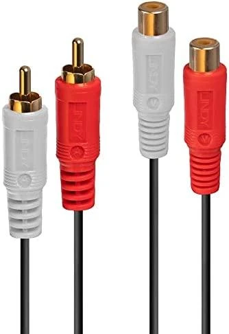 Garso Ilgintuvas - LINDY Premium Garso Ilgintuvas, 2 x Phono Stereo, 2 x RCA, 2 m, Juodas