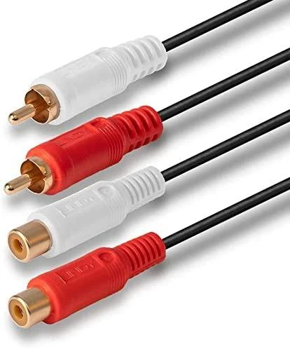 Garso Ilgintuvas - LINDY Premium Garso Ilgintuvas, 2 x Phono Stereo, 2 x RCA, 2 m, Juodas