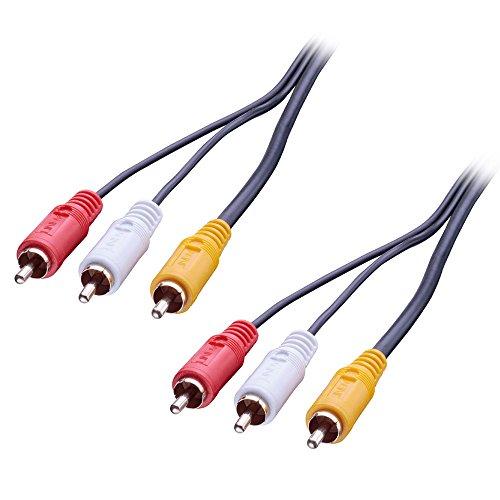 AV Kabelis - Lindy 3xRCA M/M 1 m Paauksuotas
