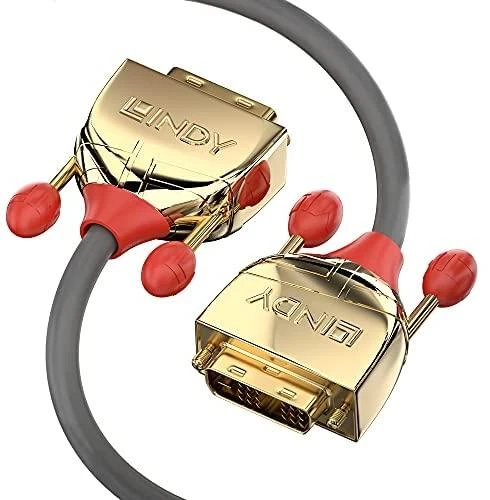 Vaizdo Kabelis - LINDY Gold Line DVI-D SLD Single Link Kabelis, M/M, 10 m, Pilkas