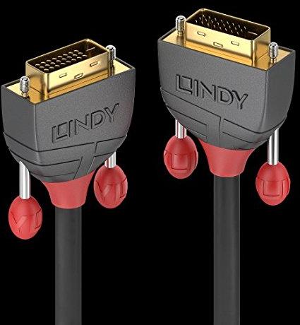 Vaizdo Kabelis - LINDY Anthra Line DVI-D Dual Link Kabelis, M/M, 2560x1600 60Hz, 10 m, Juodas
