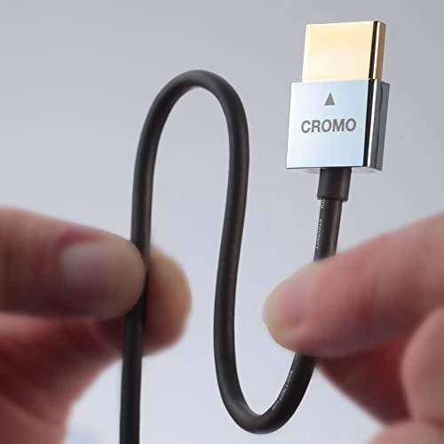 HDMI Laidas - LINDY Cromo Slim HDMI Laidas, Didelės Spartos, M/M, 4.5 m, Pilkas