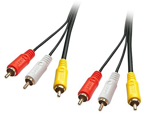 AV Kabelis - Lindy 3xRCA M/M 1 m Paauksuotas