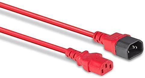 Maitinimo Prailginimo Laidas - LINDY IEC C14 į C13 Maitinimo Prailginimo Laidas, 1m, Raudonas