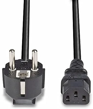 Maitinimo Laidas - LINDY Schuko Kištukas į C13, 2m, 10A/250V, Varis, PVC, Juodas