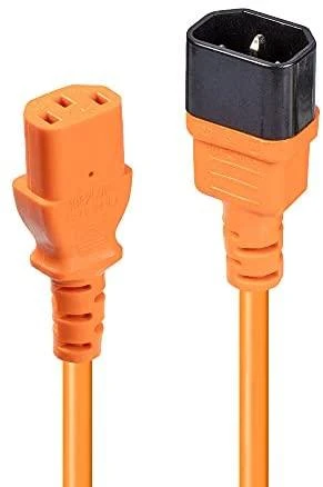 Maitinimo Prailginimo Laidas - LINDY IEC C14 į C13 Maitinimo Prailginimo Laidas, 1m, Oranžinis
