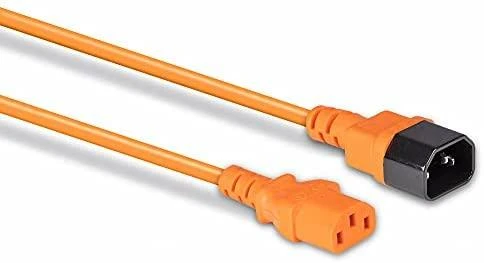 Maitinimo Prailginimo Laidas - LINDY IEC C14 į C13 Maitinimo Prailginimo Laidas, 1m, Oranžinis