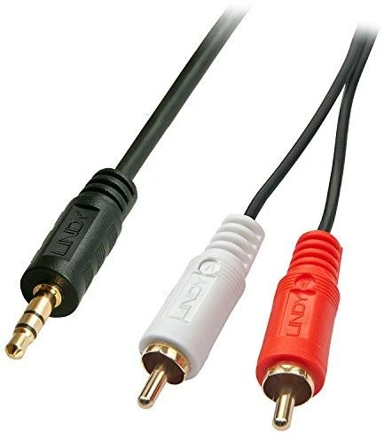 Garso Kabelis - LINDY Premium Garso Kabelis 2 x Phono, 2 x RCA, 3.5 mm Stereo, 1 m, Juodas