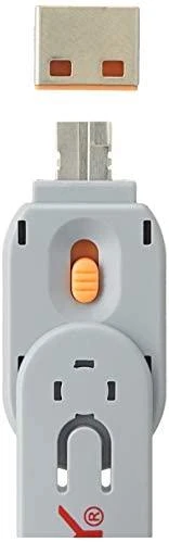 USB Prievado Blokatorius - LINDY USB A Prievado Blokatorius, 4 vnt + USB Type A Prievadai su Raktu, Oranžinis