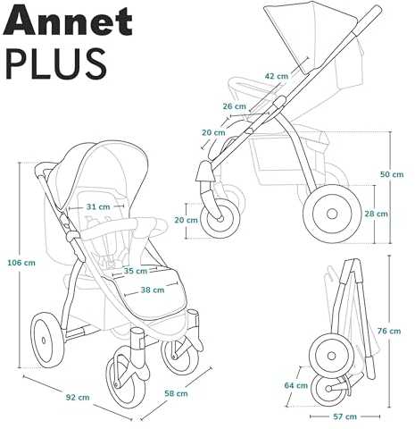 Vežimėlis LIONELO Annet Plus rusvai gelsvas Smėlio spalvos
