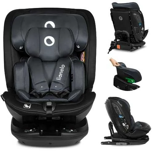 Automobilinė kėdutė Lionelo Bastiaan RWF i-Size, 0-36 kg, Pilkas Stone