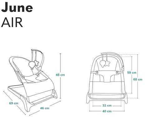 Lionelo Birželio mėn. Air Pilkas Graphite Rocker Bouncer