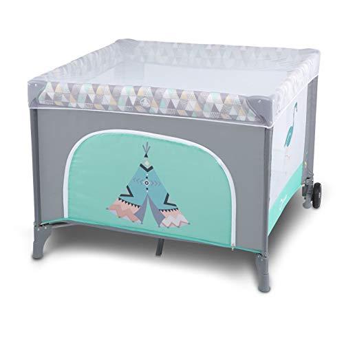 Kelioninė lovytė-maniežas Lionelo Lene, Turquoise Scandi