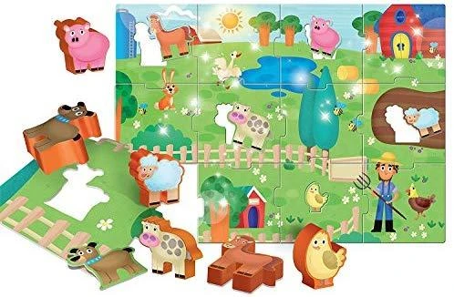 Lisciani Lavinamoji dėlionė BABY FARM 70x50cm