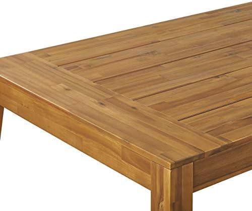 Beliani Sodo baldų komplektas su suolais 6 asmenims LIVORNO rudas akacijos medienos