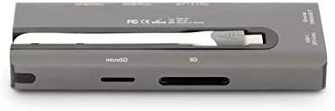 Jungas. stot. LMP USB-C Travel Dock 4K 9 Port pilkas