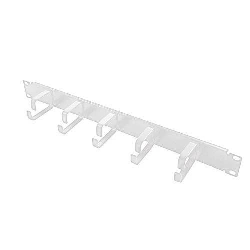 LOGILINK OR101G LOGILINK-19 Kabelių valdymo juosta 1U su 5 fiksuotais plieniniais laikikliais, pilkas