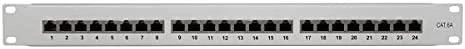 „LogiLink Patch“ skydelis 19 colių 1U 24x RJ-45 Cat.6A pilka (NP0060)