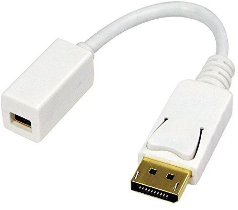 Baltas DisplayPort į mini DisplayPort adapteris