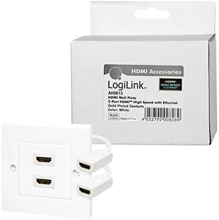 Logilink HDMI sieninė plokštė AH0015 2 x HDMI lizdas, HDMI sieninė plokštė, 1 X HDMI lizdas