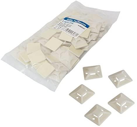 LOGILINK KAB0044 LOGILINK Kabelių surišimo laikikliai, lipnūs, kabelių ryšiams