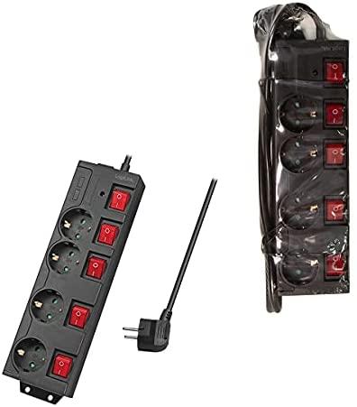 LogiLink 4 gniazda 1.5m juoda