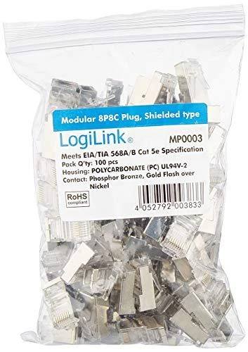 LOGILINK MP0003 LOGILINK - Modulinis kištukas CAT5e ekranuotas 100 vnt.