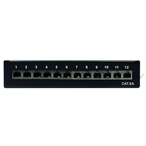 LogiLink Patch panelė 12x RJ- 45 Cat.6A STP Juodas (NP0019B)