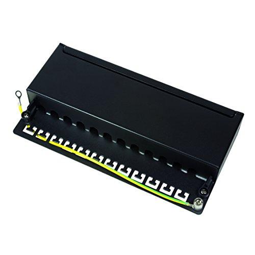 LogiLink Patch panelė 12x RJ- 45 Cat.6A STP Juodas (NP0019B)